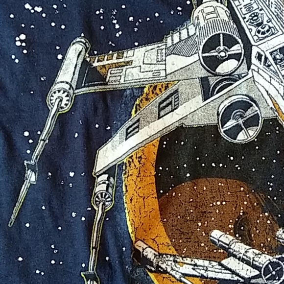 Star Wars Kids size 12/14 Navy tshirt my squadron - Picture 3 of 5